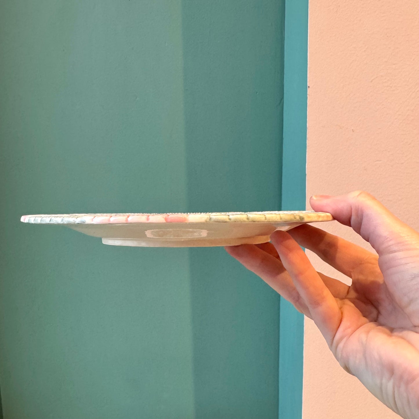 Antique Set of 4 Majolica Shell & Seaweed Appetizer Plates