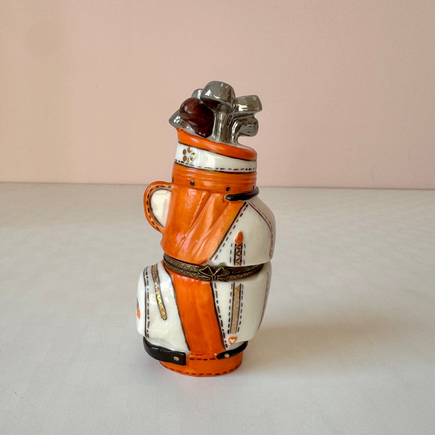 Vintage Golf Bag and Clubs Trinket Box