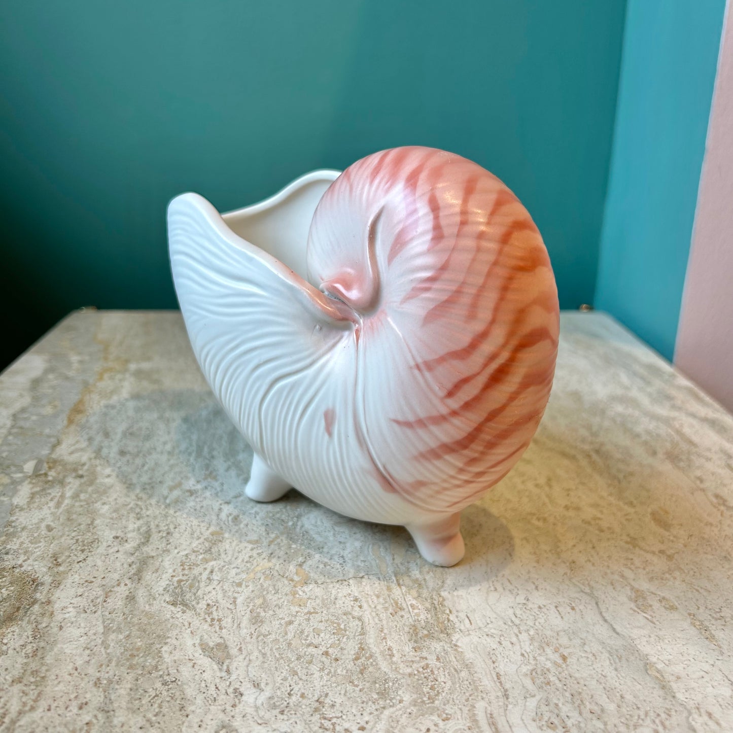 Vintage Fitz & Floyd Nautilus Shell Planter