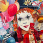 Vintage Original Framed "The Summer Circus" 1988 Acrylic on Board Painting by Phyllis Londraville