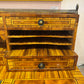 Vintage Carlton House Style Marquetry Writing Desk and Stool