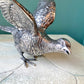 Pair of Antique Silver Plated Pheasant Bird Statues