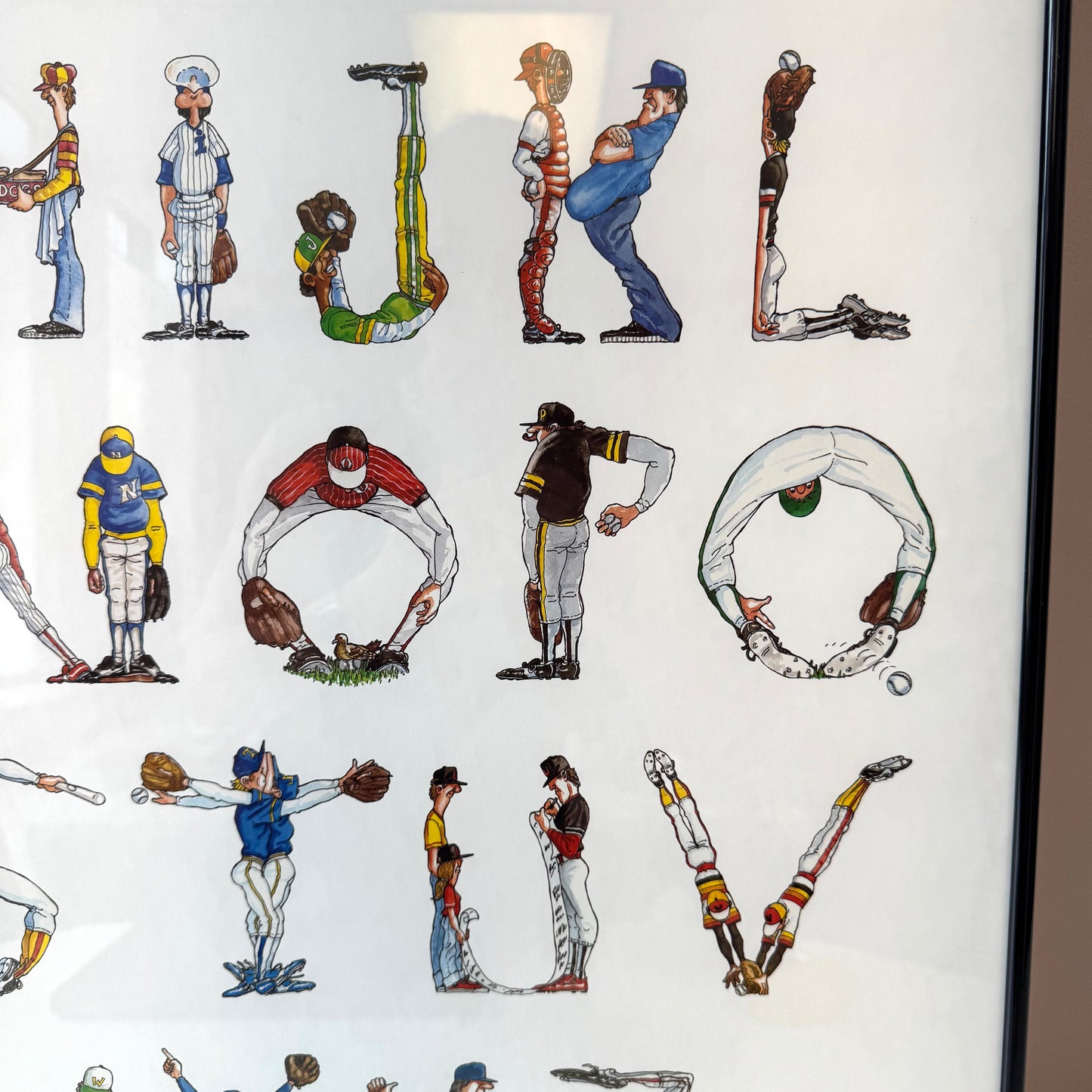 Vintage "Alphabat" Baseball Themed Poster by Doug Keith