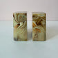 Vintage Faux Green Onyx Bookends