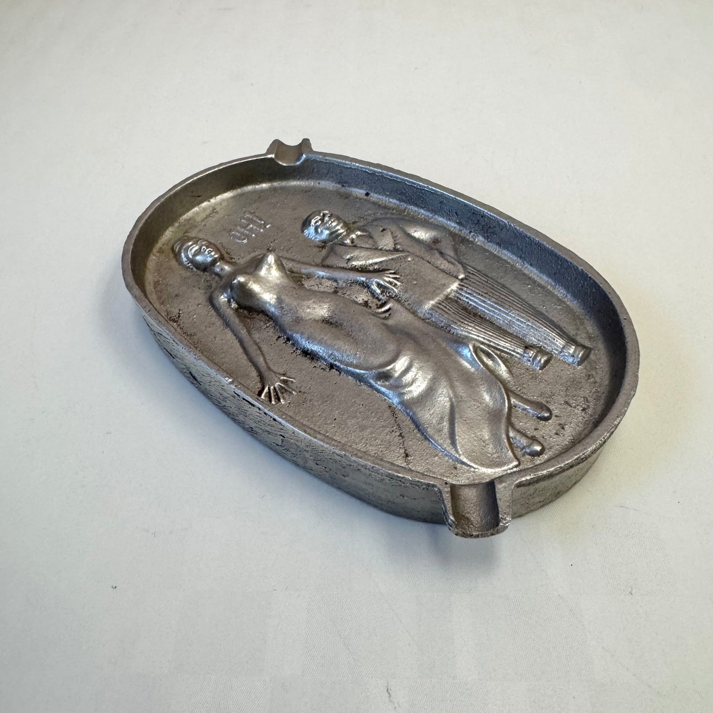 Vintage Aluminum Risqué Butt Pinch Ashtray