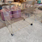 Vintage Lucite Waterfall Rolling Cart/Shelf