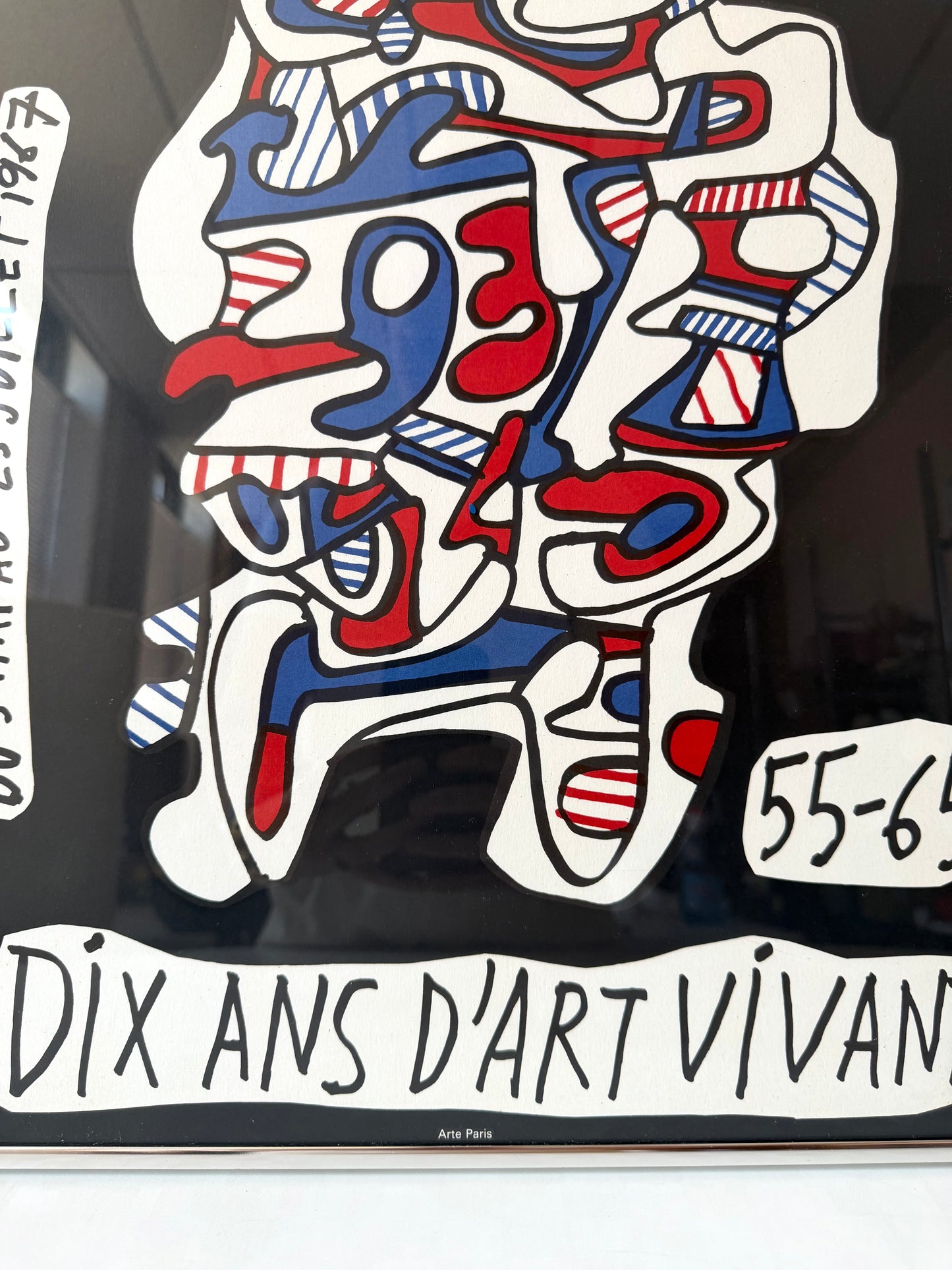 Original 1967 Framed Vintage Jean Dubuffet Exhibition Poster/Lithograph