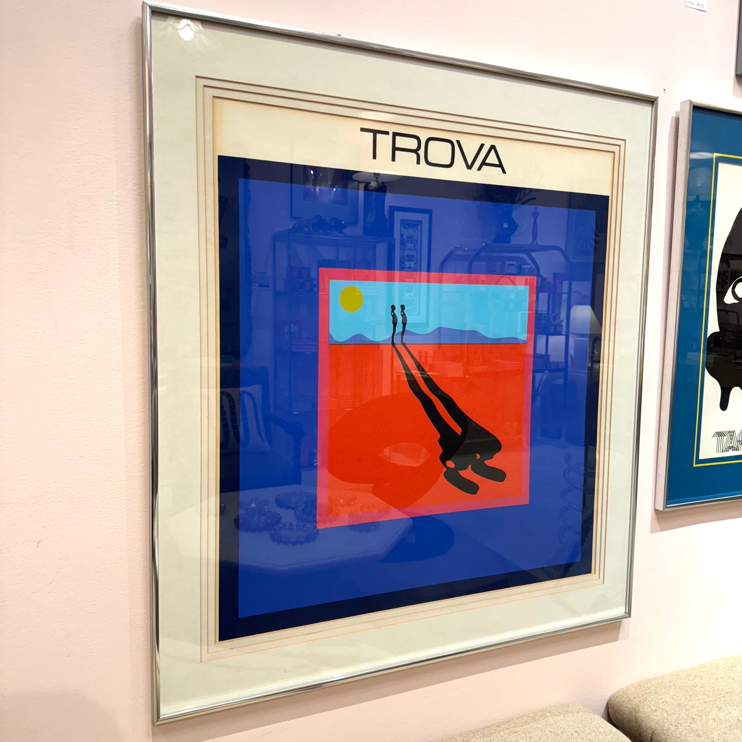 Vintage “Falling Man” Serigraph Print by Trova