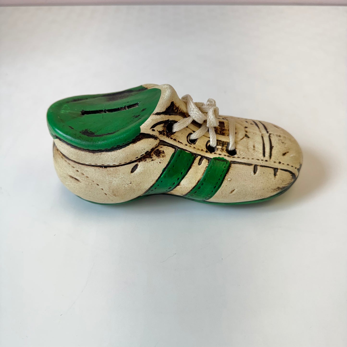 Vintage Ceramic Football Cleat Money Box