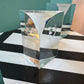 Pair of Vintage Lucite Owl Triangular Block Bookends by Will Hardy