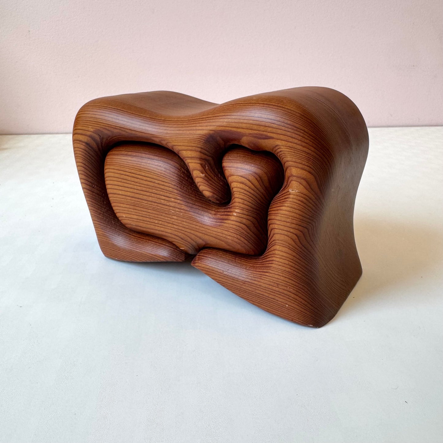 Vintage Handcrafted Rosewood Whale Storage Box