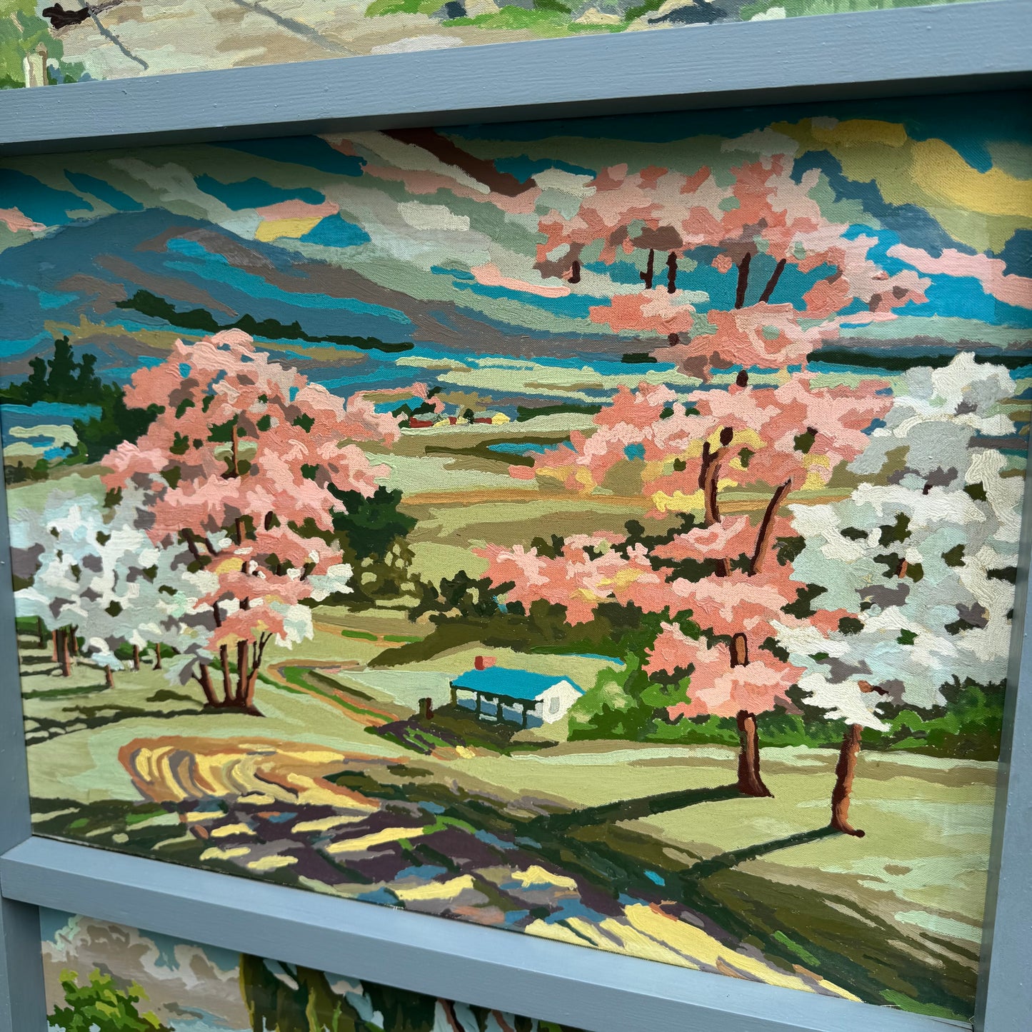 Vintage 1950's Original Paint by Numbers Screen/Room Divider