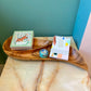 Vintage Teak Wood 2 Section Serving Platter