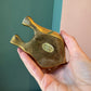 Vintage Seated Brass Elephant Statue