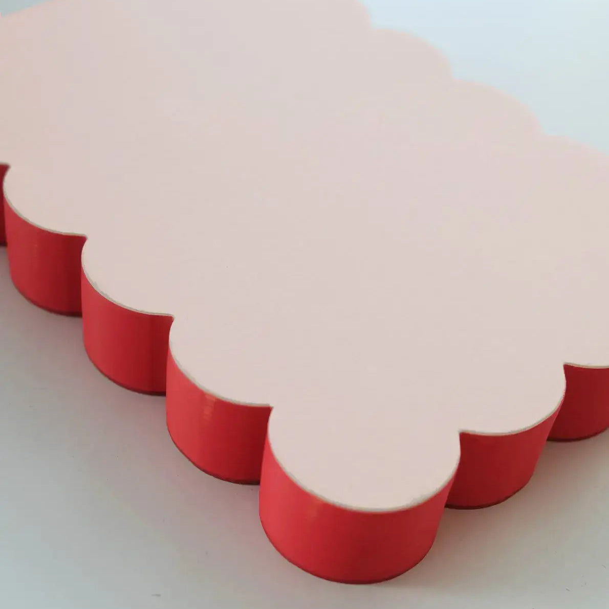 Scallop Edged Notepad | Peach + Persimmon Edge