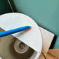 Vintage 1980's Modernist White Ceramic Lipstick Lamp