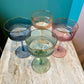 Set of 4 Pastel Crystal Coupe Glasses
