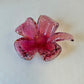 Vintage Pink Clover Leaf Murano Glass Bowl