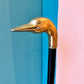 Vintage Brass Duck Walking Stick Cane