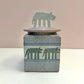 Vintage Post-Modern Ceramic Wolf Cookie Jar by Cunningham Pottery