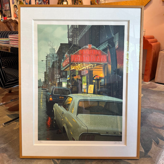 Vintage 1983 Signed Limited Edition Lithograph Titled "Variety Photoplays" by Davis Cone