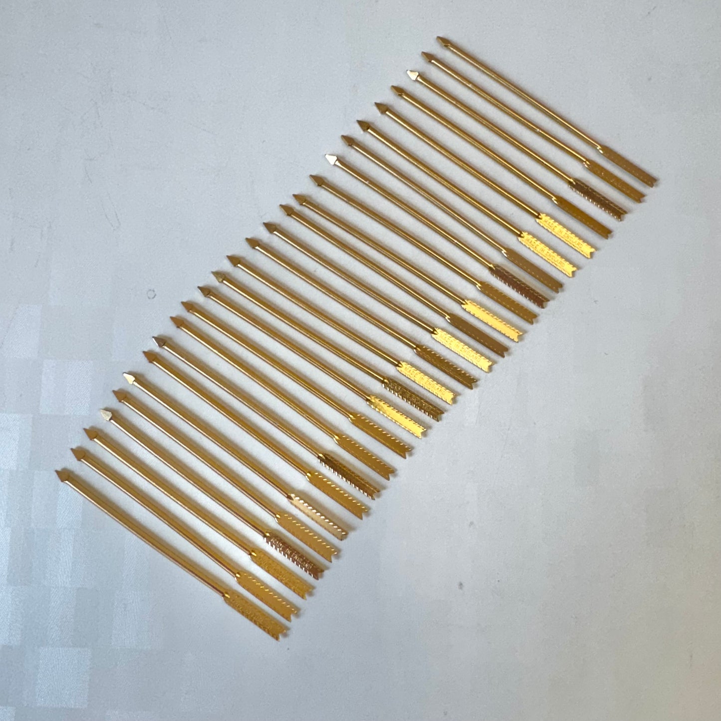 Vintage Set of 26 Gold Tone Metal "Arrow" Cocktail Picks