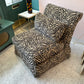 Vintage Velvet Tiger Slipper Chair