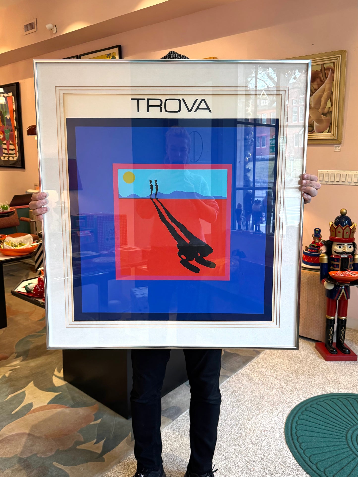 Vintage “Falling Man” Serigraph Print by Trova