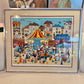 Framed Vintage ‘Park D’Amusement’ Limited Edition Serigraph by Claudine-Signed/Numbered