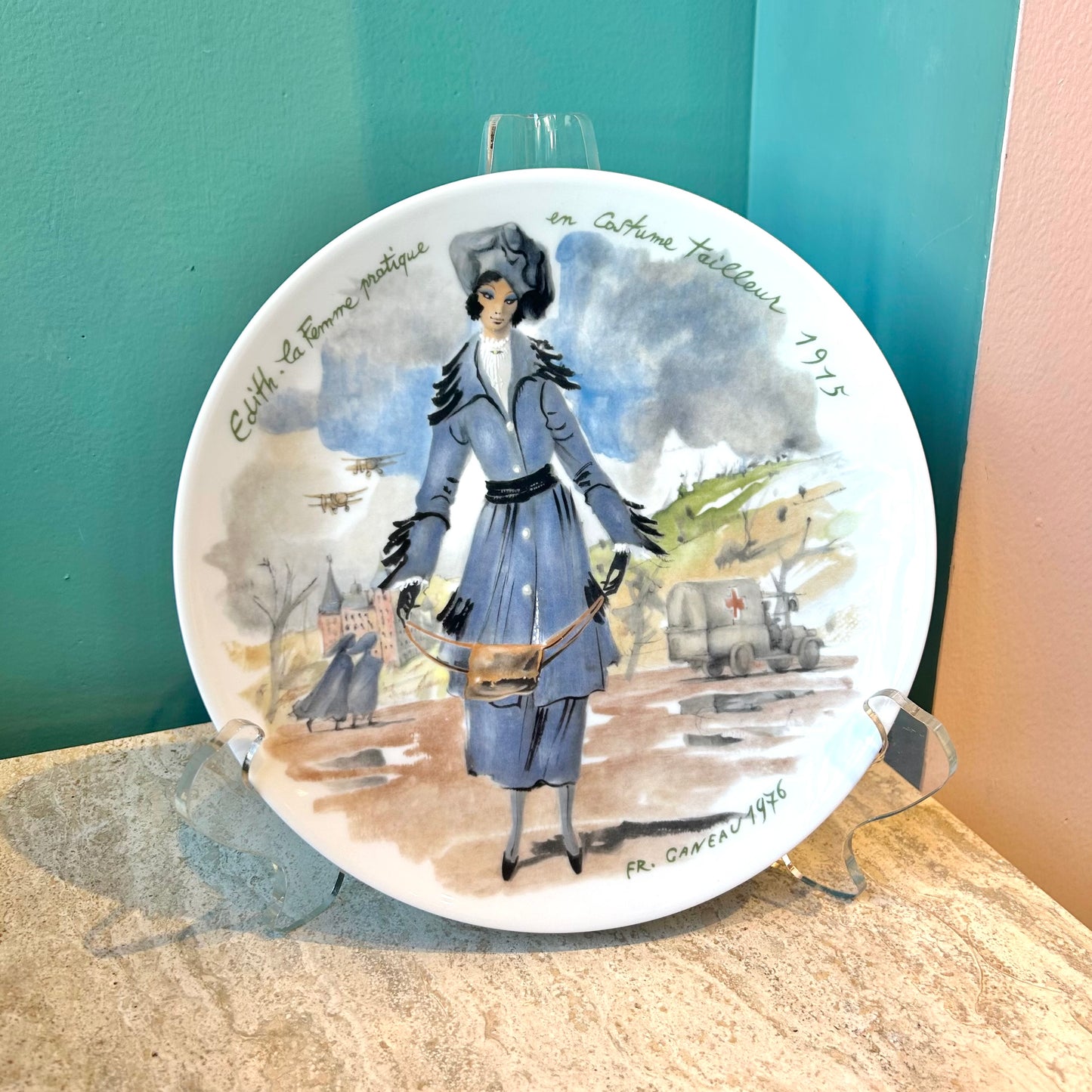 Set of 4 Vintage Porcelain “Women of the Century” Plates