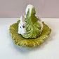 Vintage Bordallo Pinheiro Majolica Rabbit and Lettuce Leaf Covered Platter