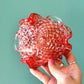 Vintage Orange and Silver Fleck Murano Glass Bowl