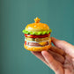 Little Burger Hand Painted Ceramic Trinket Box