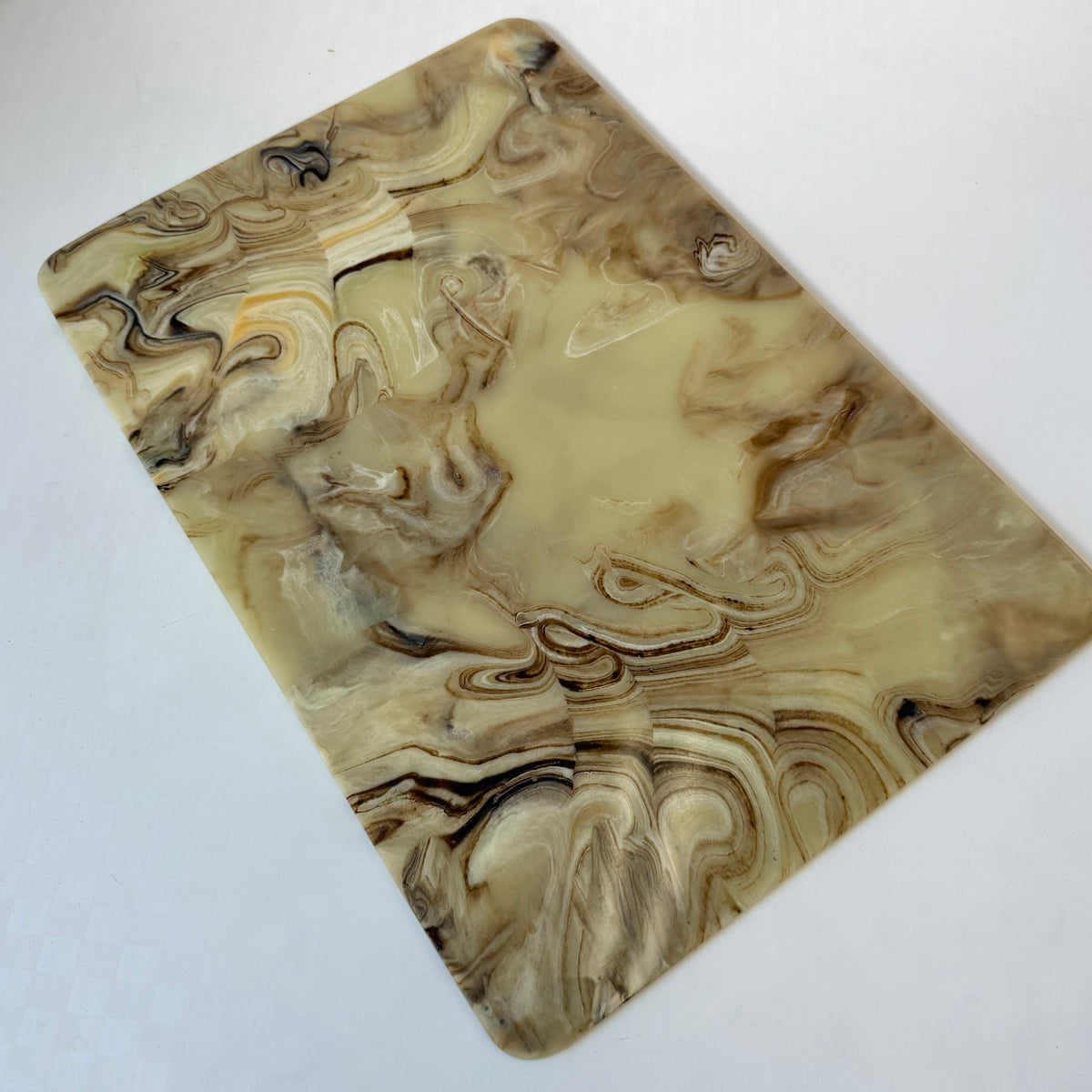 Vintage Faux Green Onyx Desk Tray