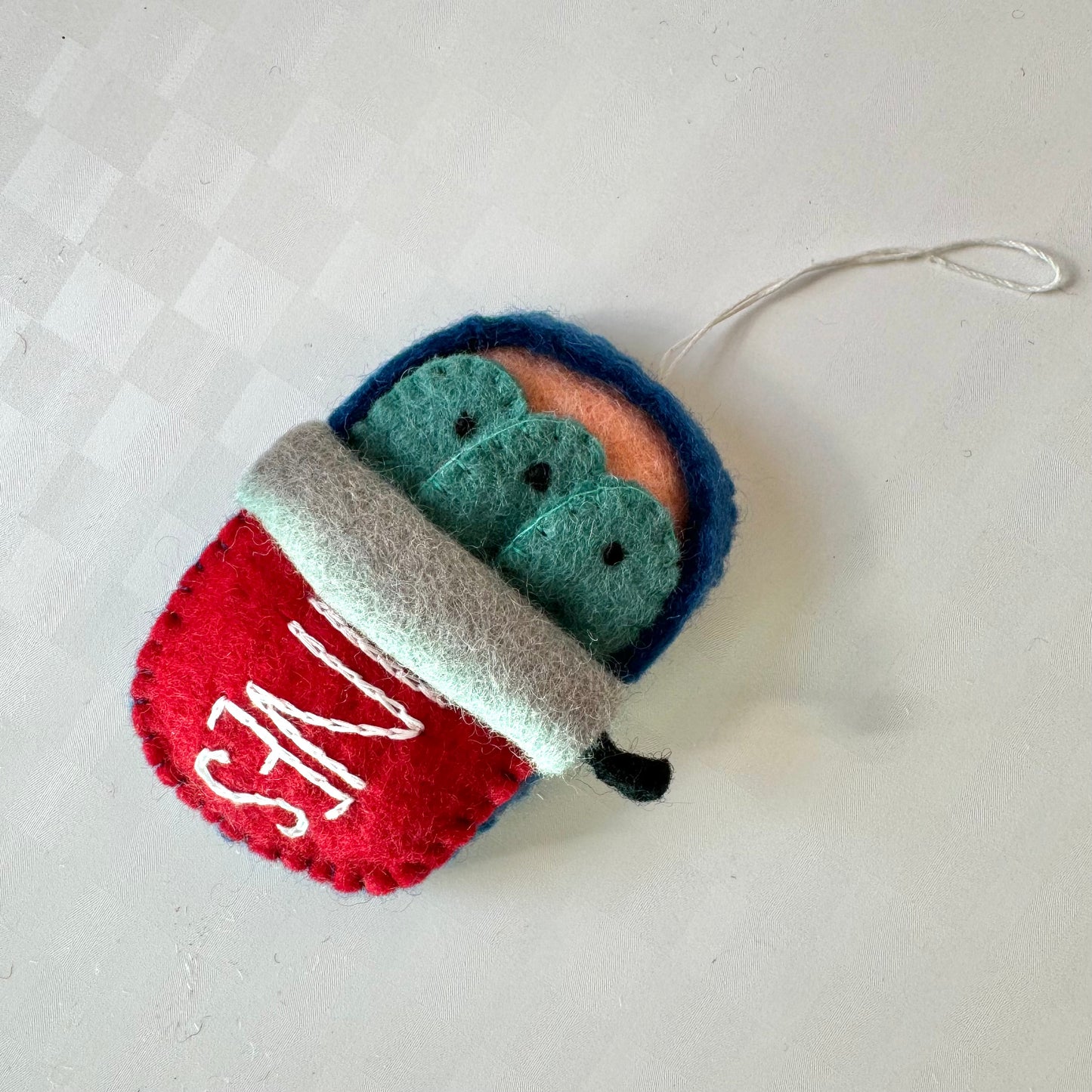 Felt Can of Sardines Ornament