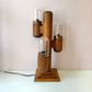 Vintage 1990’s Wooden Modeline Replica Saguaro Cactus Lamp (as is)