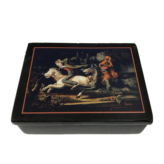 Headless Horseman Black Solid Soapstone Box