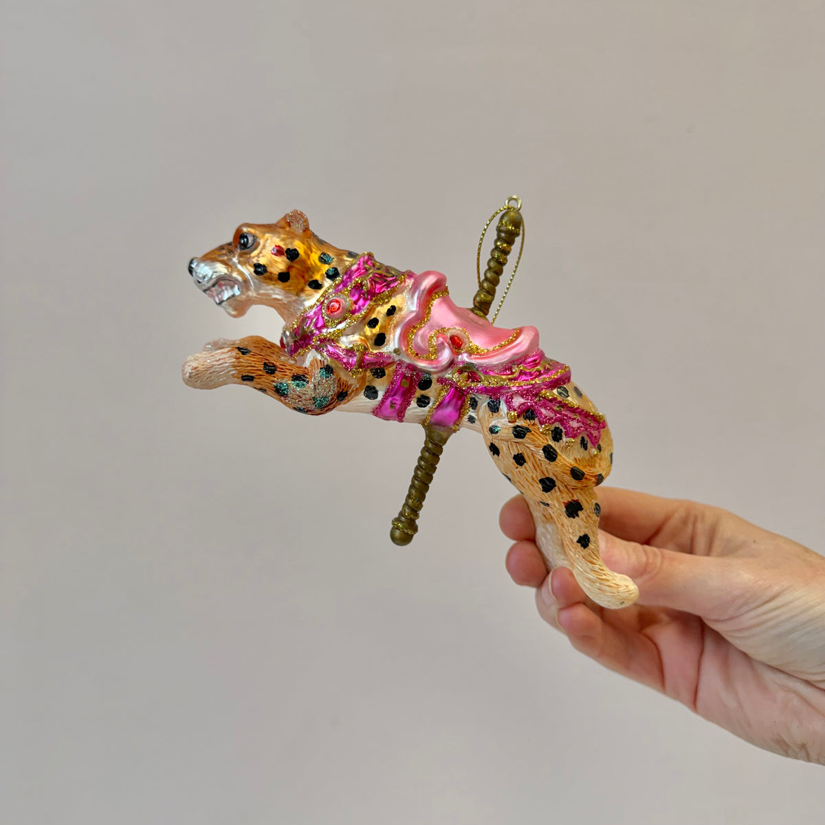 Leopard Carousel Ornament