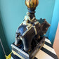 Vintage Raymond Waites for Tyndale Asian Elephant and Rider Table Lamp