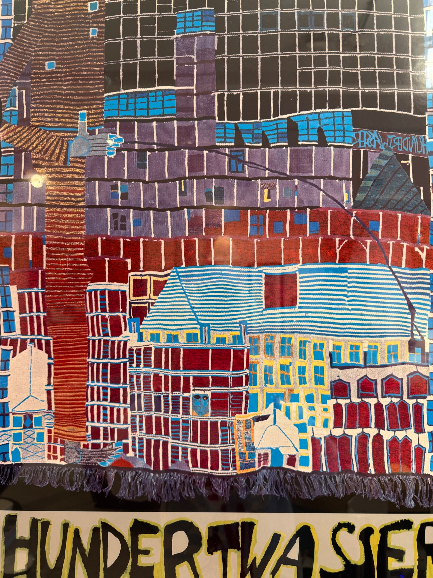 Vintage 1970's Hundertwasser Museum Exhibition Poster