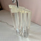Vintage Lucite Diamond Block Lamp by Les Prismatiques/item