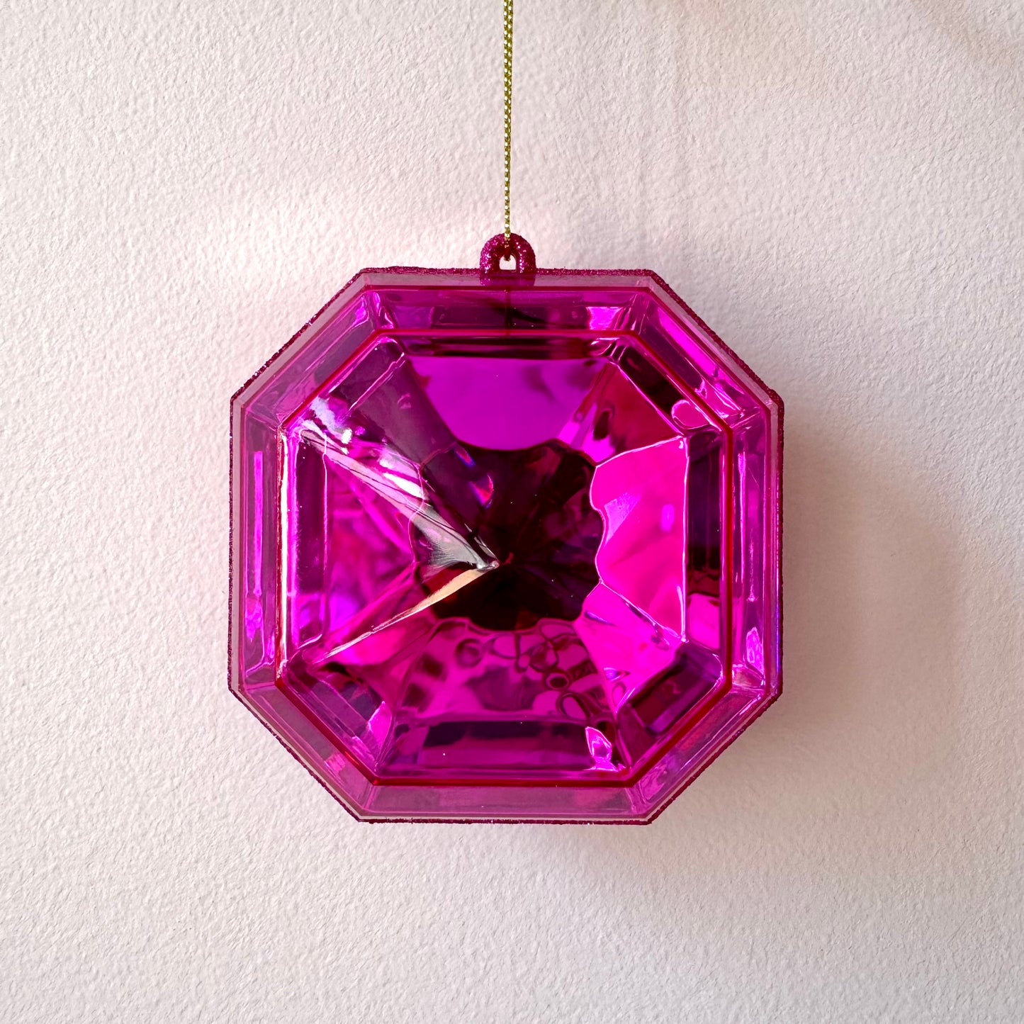 Fuscia Pink Gem Ornament