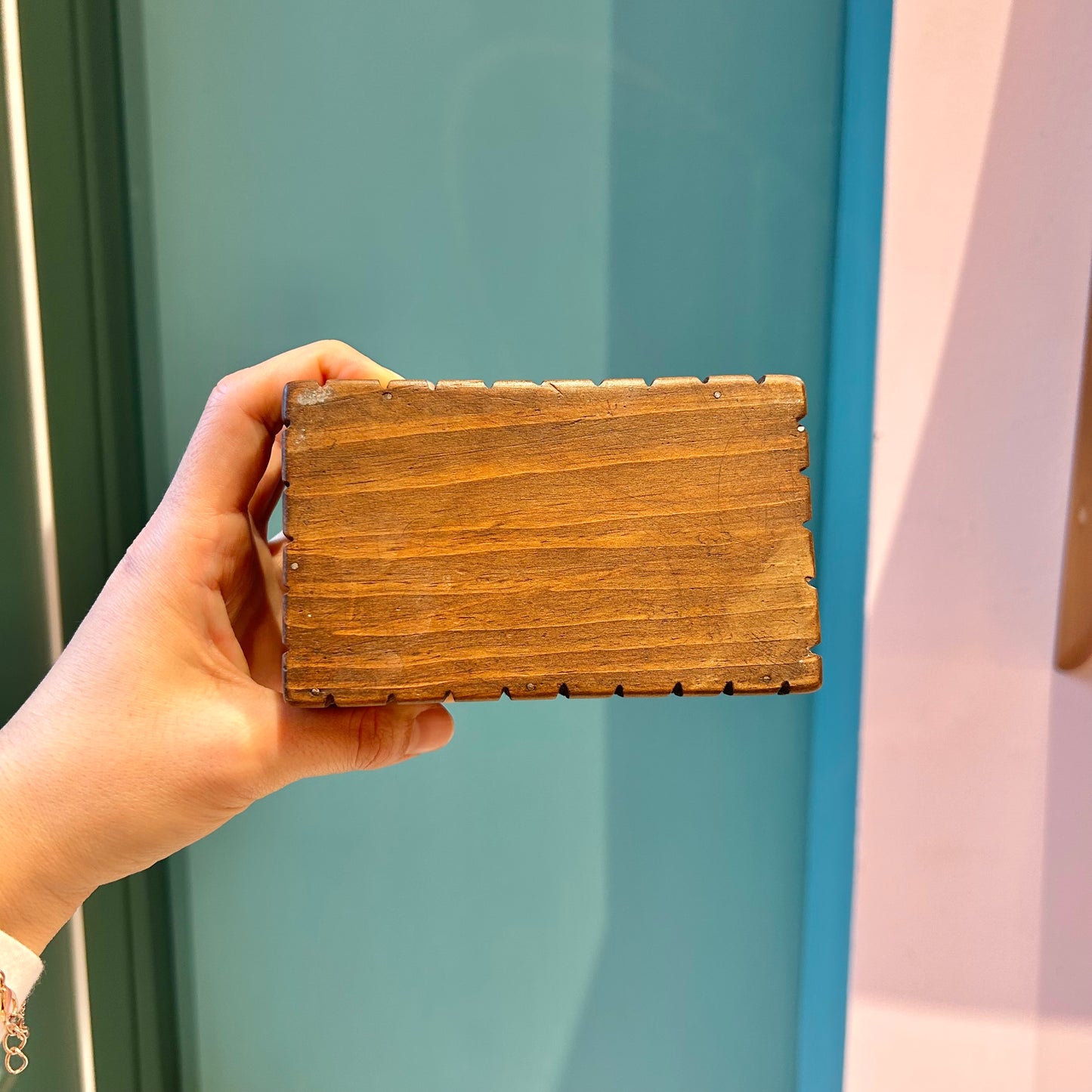 Vintage Carved Wooden Trinket Box