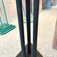 Vintage Postmodern Glass Side Table with Triangular Base by Becker Designs