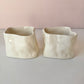 Vintage Pair of Ceramic "Paper Bag" Holders