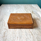Vintage Etched Wooden Trinket Box