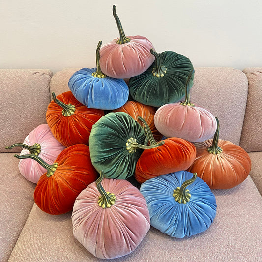 Large Handmade Velvet Pumpkins