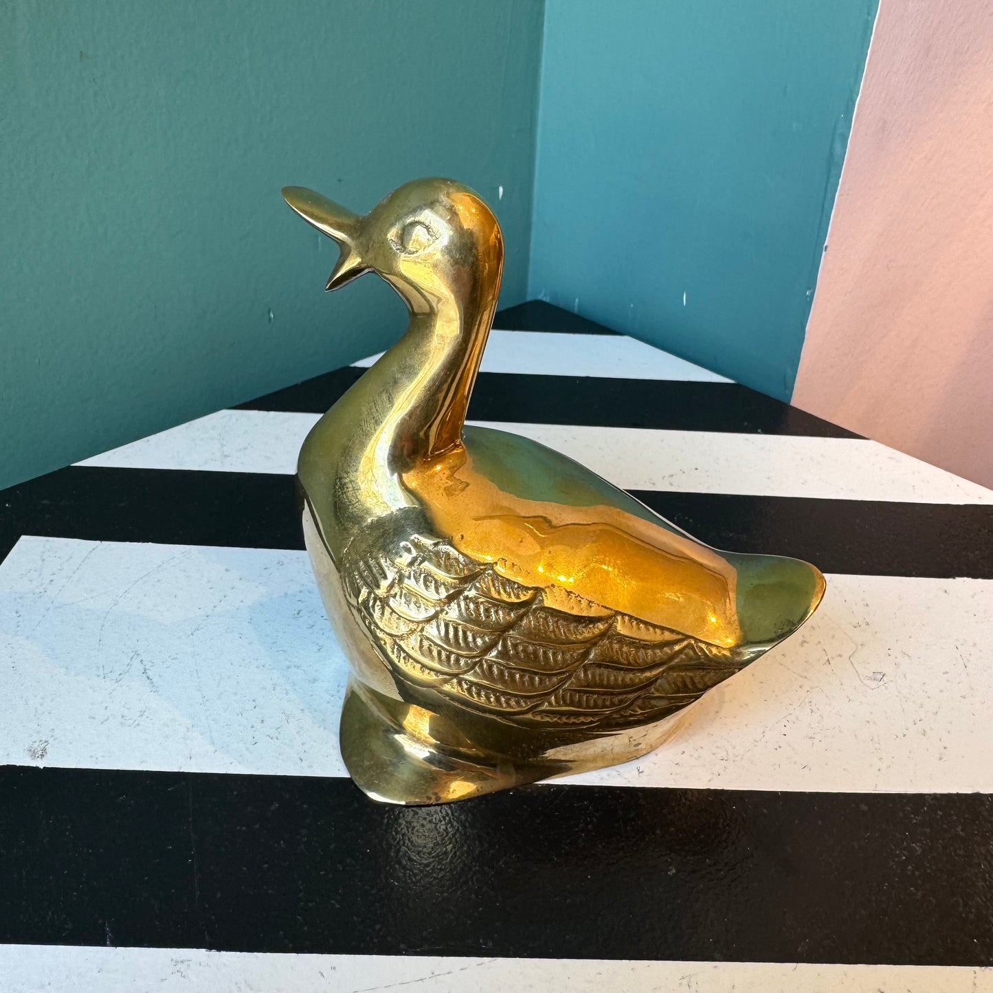 Vintage Brass Duck