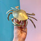 Vintage Brass Crab Ashtray