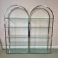 Vintage DIA Style Chrome and Glass Arched Etagere/item